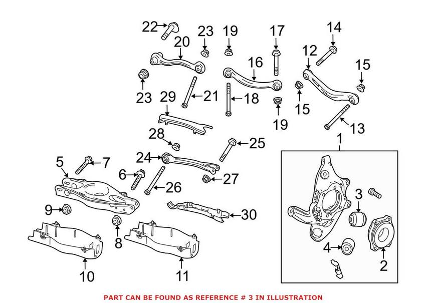 Mercedes Suspension Knuckle Bushing - Rear 2053520508